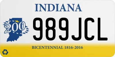 IN license plate 989JCL
