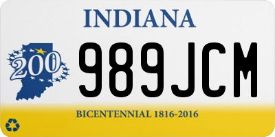 IN license plate 989JCM