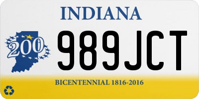 IN license plate 989JCT