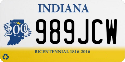 IN license plate 989JCW