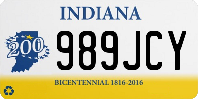 IN license plate 989JCY