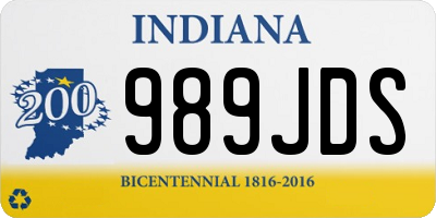 IN license plate 989JDS