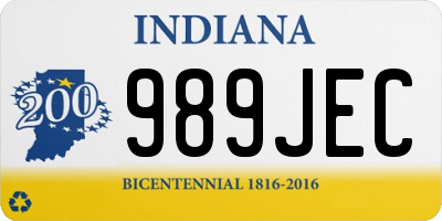 IN license plate 989JEC
