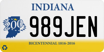 IN license plate 989JEN