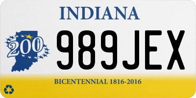 IN license plate 989JEX