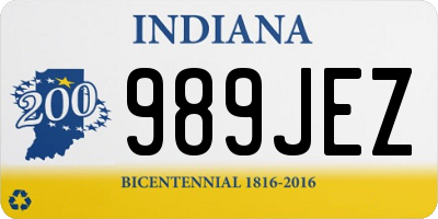 IN license plate 989JEZ