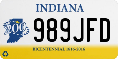 IN license plate 989JFD