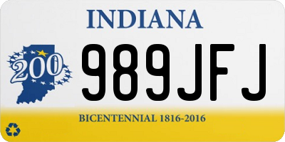 IN license plate 989JFJ