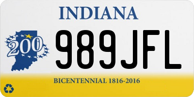 IN license plate 989JFL