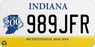 IN license plate 989JFR