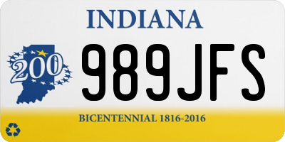 IN license plate 989JFS