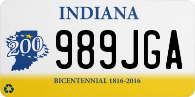 IN license plate 989JGA