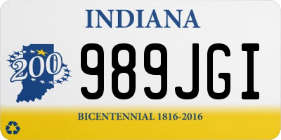 IN license plate 989JGI