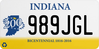 IN license plate 989JGL