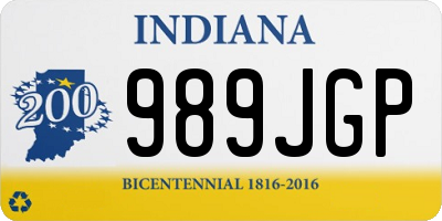IN license plate 989JGP