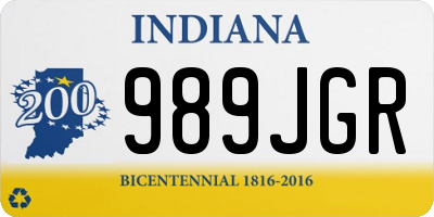 IN license plate 989JGR