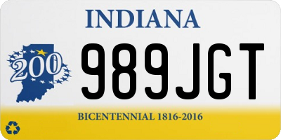 IN license plate 989JGT
