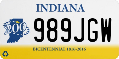 IN license plate 989JGW