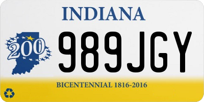 IN license plate 989JGY