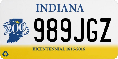 IN license plate 989JGZ