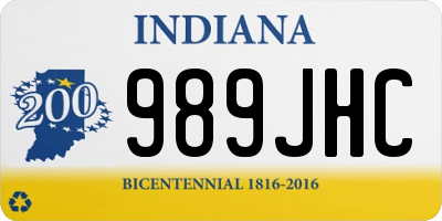 IN license plate 989JHC