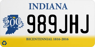 IN license plate 989JHJ