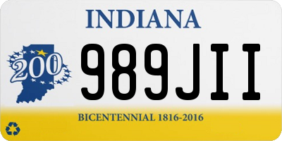 IN license plate 989JII