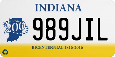 IN license plate 989JIL