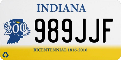IN license plate 989JJF