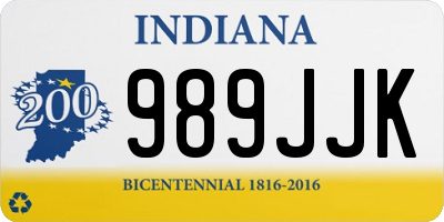 IN license plate 989JJK
