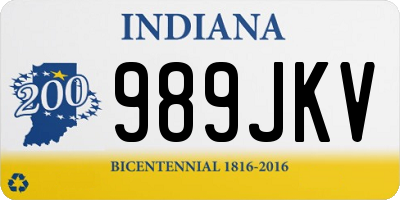 IN license plate 989JKV