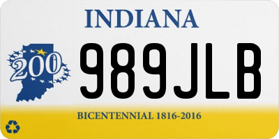 IN license plate 989JLB