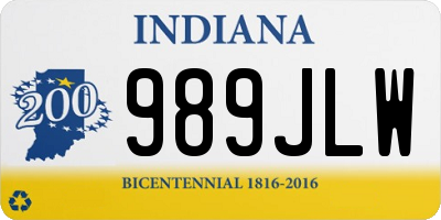 IN license plate 989JLW