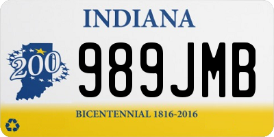 IN license plate 989JMB