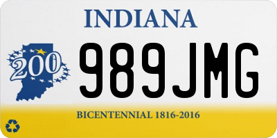 IN license plate 989JMG