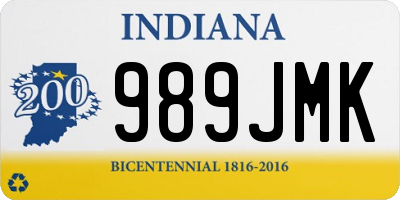 IN license plate 989JMK