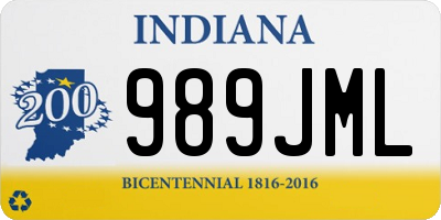 IN license plate 989JML