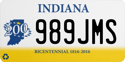 IN license plate 989JMS