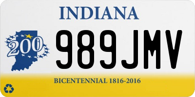 IN license plate 989JMV