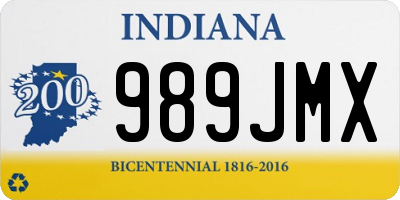 IN license plate 989JMX
