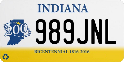 IN license plate 989JNL