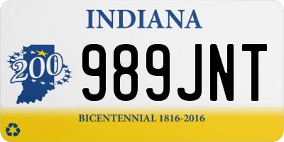IN license plate 989JNT