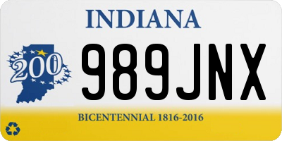 IN license plate 989JNX