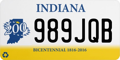 IN license plate 989JQB