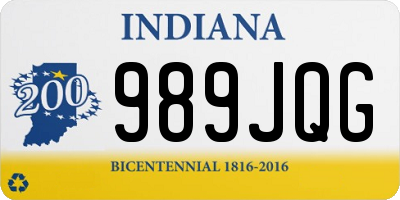 IN license plate 989JQG