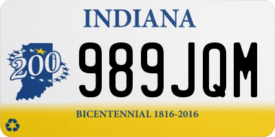 IN license plate 989JQM