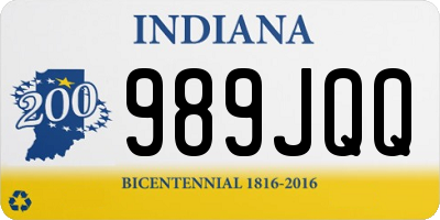 IN license plate 989JQQ