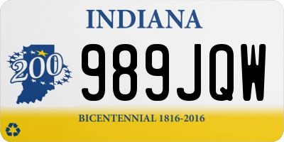 IN license plate 989JQW