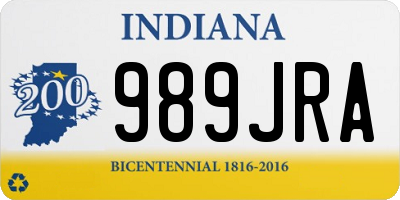 IN license plate 989JRA