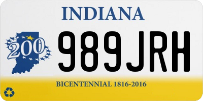 IN license plate 989JRH